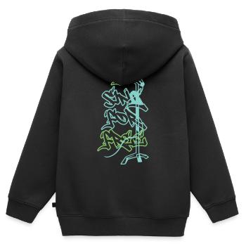 Ich Singe Kostenlos - Kinder Premium Organic Zip Hoodie - Schwarz - Hinten - AI Model Kid Male (0cm)
