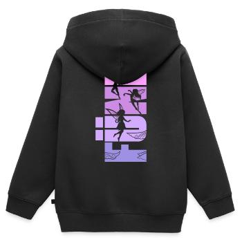 Feen 5. Geburtstag 5 Jahre alt Mädchen Fee - Kinder Premium Organic Zip Hoodie - Schwarz - Hinten - AI Model Kid Male (0cm)