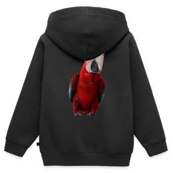 Papageien Vogel T-shirt Geschenk - Kinder Premium Organic Zip Hoodie - Schwarz - Hinten - AI Model Kid Male (0cm)