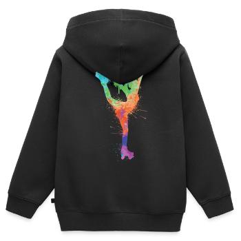 Patins à roulettes Enfants Patins à roulettes Patins à roulettes Femmes - Sweat Premium à capuche zippé enfant bio - noir - Dos - AI Model Kid Male (0cm)