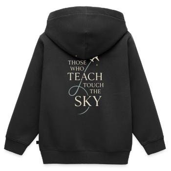 Instructeur de vol Cfi Pilote Instructeur d’aviation - Sweat Premium à capuche zippé enfant bio - noir - Dos - AI Model Kid Male (0cm)