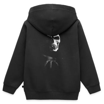 creepy skull - Kids Premium Organic Zip-up Hoodie - black - Back - AI Model Kid Male (0cm)