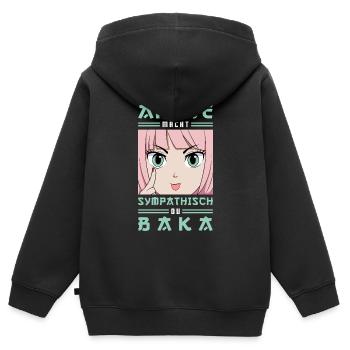 Anime Macht Sympathisch Du Baka Animes - Kinder Premium Organic Zip Hoodie - Schwarz - Hinten - AI Model Kid Male (0cm)