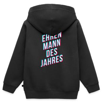 Ehren Mann des Jahres - Kinder Premium Organic Zip Hoodie - Schwarz - Hinten - AI Model Kid Male (0cm)