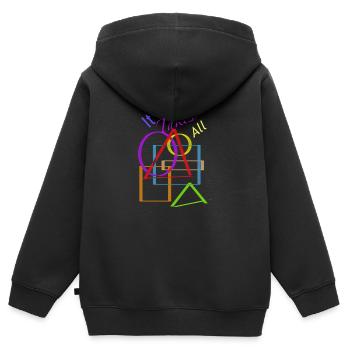 Toutes les formes - Sweat Premium à capuche zippé enfant bio - noir - Dos - AI Model Kid Male (0cm)
