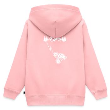 Mountainbike Bär Mountainbike Mountainbike - Kinder Premium Organic Zip Hoodie - Rosa - Hinten - AI Model Kid Female (0cm)