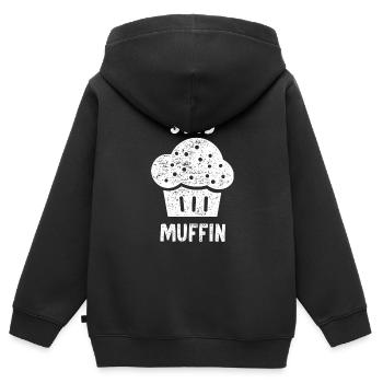 Stud Muffin - Sweat Premium à capuche zippé enfant bio - noir - Dos - AI Model Kid Male (0cm)