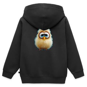 super süßes Kücken - Kinder Premium Organic Zip Hoodie - Schwarz - Hinten - AI Model Kid Male (0cm)
