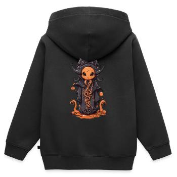 Slime Mage Kawaii Monster Magic - Sweat Premium à capuche zippé enfant bio - noir - Dos - AI Model Kid Male (0cm)