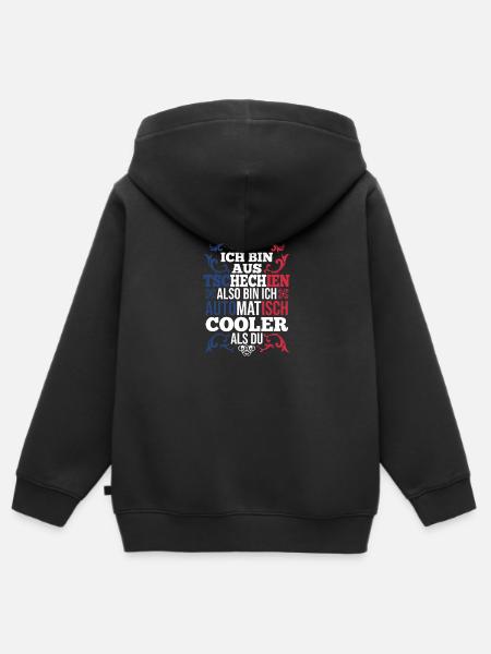 Czechs Czech Czech Republic - Kids Premium Organic Zip-up Hoodie - black