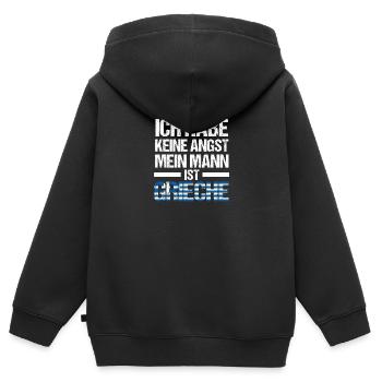 Grecs Grèce - Sweat Premium à capuche zippé enfant bio - noir - Dos - AI Model Kid Male (0cm)