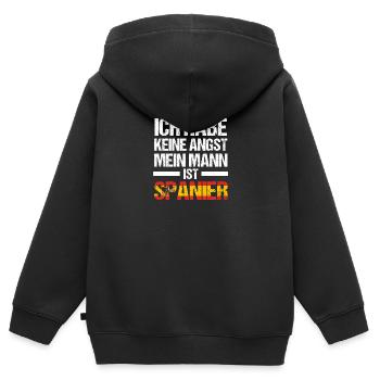 Spanier Spanien - Kinder Premium Organic Zip Hoodie - Schwarz - Hinten - AI Model Kid Male (0cm)