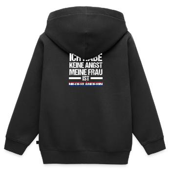 Pays-Bas Pays-Bas - Sweat Premium à capuche zippé enfant bio - noir - Dos - AI Model Kid Male (0cm)