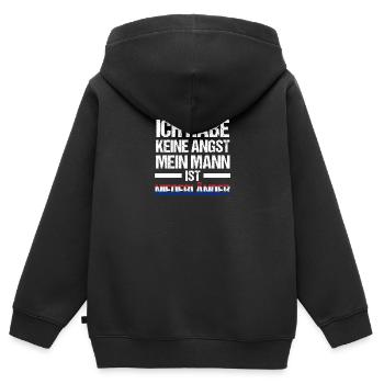 Pays-Bas Pays-Bas - Sweat Premium à capuche zippé enfant bio - noir - Dos - AI Model Kid Male (0cm)