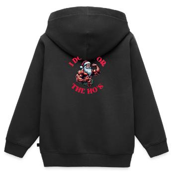 Je le fais pour la blague drôle d’adulte de Ho Noël - Sweat Premium à capuche zippé enfant bio - noir - Dos - AI Model Kid Male (0cm)