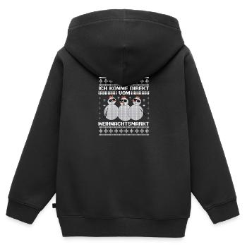 Weihnachtsmann Weihnachtsfest Ugly Christmas - Kinder Premium Organic Zip Hoodie - Schwarz - Hinten - AI Model Kid Male (0cm)