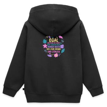 Daughters Daughter - Kids Premium Organic Zip-up Hoodie - black - Back - AI Model Kid Male (0cm)
