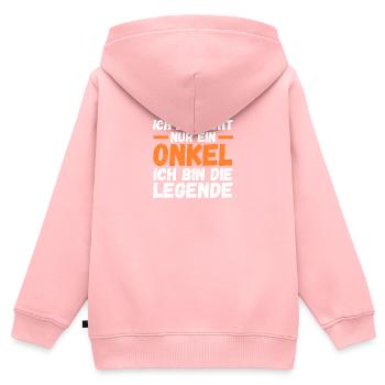 Uncle - Kids Premium Organic Zip-up Hoodie - rose - Back - AI Model Kid Female (0cm)