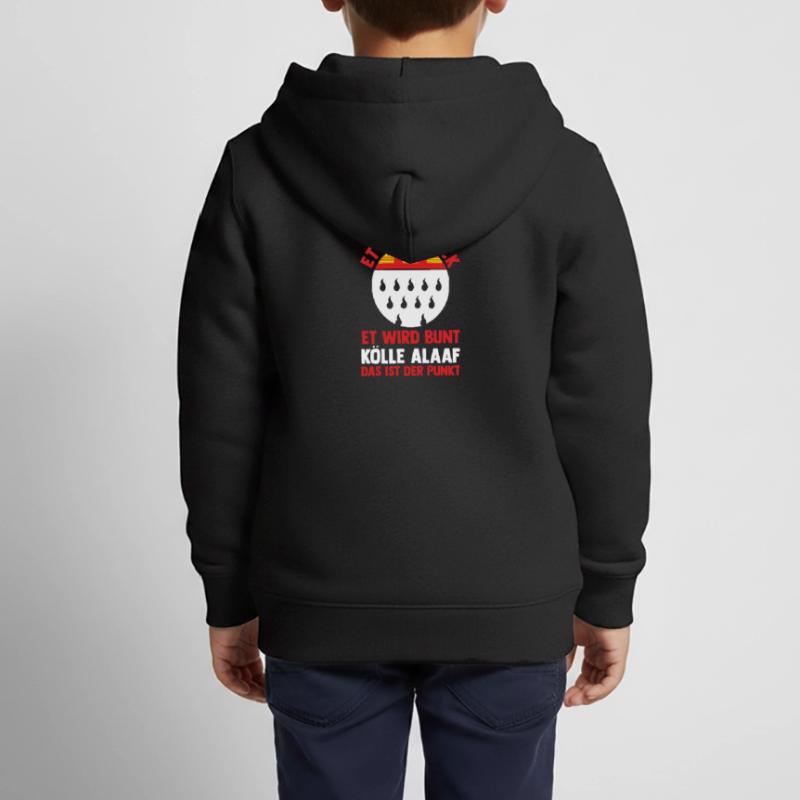 Carnaval de Kölle Alaaf Jecken Carnaval de Cologne Sweat Premium à capuche zippé enfant bio