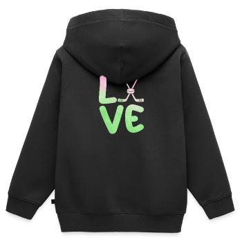 Eishockeyspieler Eishockey - Kinder Premium Organic Zip Hoodie - Schwarz - Hinten - AI Model Kid Male (0cm)