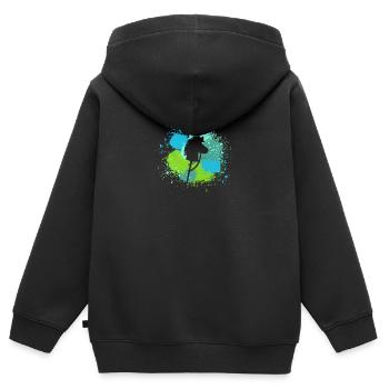 Hobby Horse Hobby Horsing - Kids Premium Organic Zip-up Hoodie - black - Back - AI Model Kid Male (0cm)