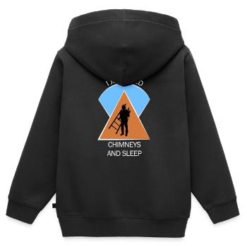Ramoneur Ramoneur Ramoneur - Sweat Premium à capuche zippé enfant bio - noir - Dos - AI Model Kid Male (0cm)