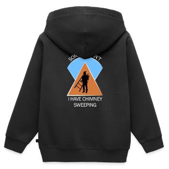 Ramoneur Ramoneur Ramoneur - Sweat Premium à capuche zippé enfant bio - noir - Dos - AI Model Kid Male (0cm)