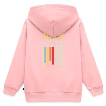 Juli 1999 - Geburtstagsgeschenk Juli 1999 - Kinder Premium Organic Zip Hoodie - Rosa - Hinten - AI Model Kid Female (0cm)
