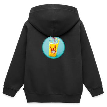 Lieblingslimo - Kinder Premium Organic Zip Hoodie - Schwarz - Hinten - AI Model Kid Male (0cm)