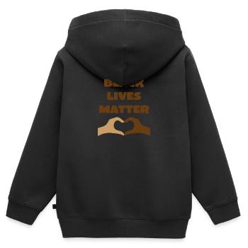 Black Lives Matter - Kinder Premium Organic Zip Hoodie - Schwarz - Hinten - AI Model Kid Male (0cm)