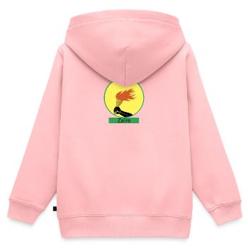 Zaire 1 - Sweat Premium à capuche zippé enfant bio - rose - Dos - AI Model Kid Female (0cm)