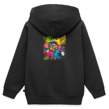 The art of painting - Kids Premium Organic Zip-up Hoodie - black - Back - AI Model Kid Male (0cm)