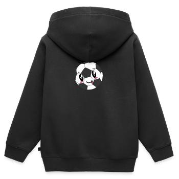 kawaii soccer - Kids Premium Organic Zip-up Hoodie - black - Back - AI Model Kid Male (0cm)