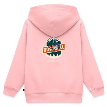 Downhill Ski Freestyle Stunt - Kinder Premium Organic Zip Hoodie - Rosa - Hinten - AI Model Kid Female (0cm)