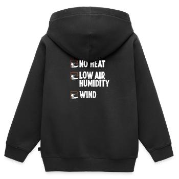 Kiteboarder Kitesurfing Kitesurf Wind Kiteboard - Sweat Premium à capuche zippé enfant bio - noir - Dos - AI Model Kid Male (0cm)