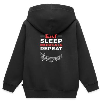 Theater Schauspiel Schauspieler Schauspielerin - Kinder Premium Organic Zip Hoodie - Schwarz - Hinten - AI Model Kid Male (0cm)
