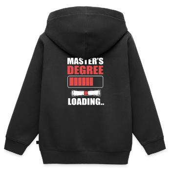 Master Studium Abschlussfeier - Kinder Premium Organic Zip Hoodie - Schwarz - Hinten - AI Model Kid Male (0cm)