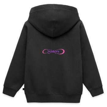 Sister forever - Schwester für immer - Kinder Premium Organic Zip Hoodie - Schwarz - Hinten - AI Model Kid Male (0cm)
