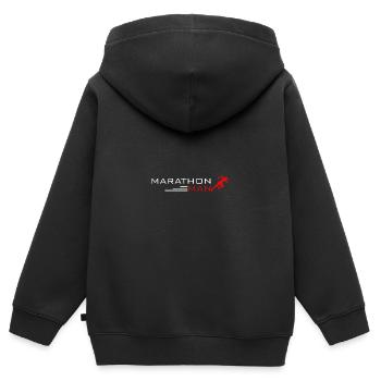 Marathon homme - homme - Sweat Premium à capuche zippé enfant bio - noir - Dos - AI Model Kid Male (0cm)