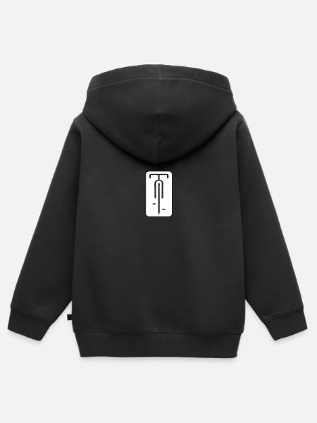 Fietslogo minimaal Retro cadeau voor fietsen en fietsen - Kinder Premium zip hoodie biologisch - zwart