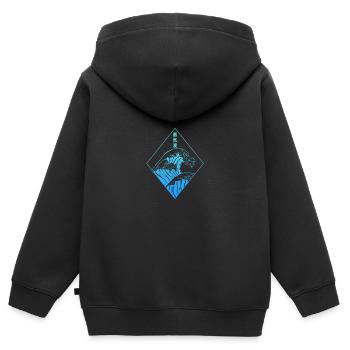 Great Wave of Kanagawa - Sweat Premium à capuche zippé enfant bio - noir - Dos - AI Model Kid Male (0cm)