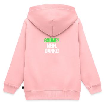 Grün? Nein Danke! Anti Grüne Anti Bearbock - Kinder Premium Organic Zip Hoodie - Rosa - Hinten - AI Model Kid Female (0cm)