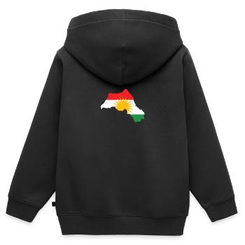 Kurde Kurdistan Biji Kurdistan - Kinder Premium Organic Zip Hoodie - Schwarz - Hinten - AI Model Kid Male (0cm)