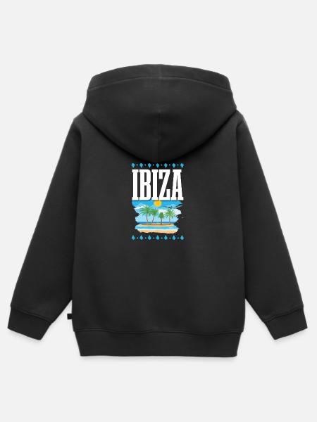 Ibiza - Kinder Premium Organic Zip Hoodie - Schwarz