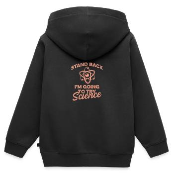 wissenschaft atom - Kinder Premium Organic Zip Hoodie - Schwarz - Hinten - AI Model Kid Male (0cm)