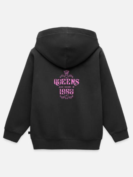 born in 1956 - Kinder Premium Organic Zip Hoodie - Schwarz