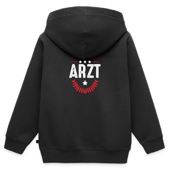 Arzt Beruf - Kinder Premium Organic Zip Hoodie - Schwarz - Hinten - AI Model Kid Male (0cm)