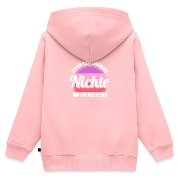 Nichte - Kinder Premium Organic Zip Hoodie - Rosa - Hinten - AI Model Kid Female (0cm)