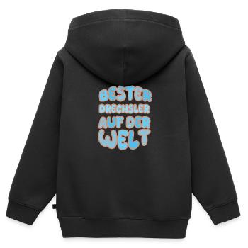 Berufung Drechsler - Kinder Premium Organic Zip Hoodie - Schwarz - Hinten - AI Model Kid Male (0cm)