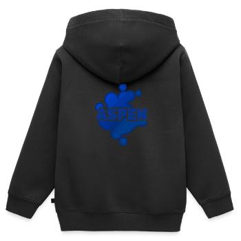 Aspen als Vorname - Kinder Premium Organic Zip Hoodie - Schwarz - Hinten - AI Model Kid Male (0cm)